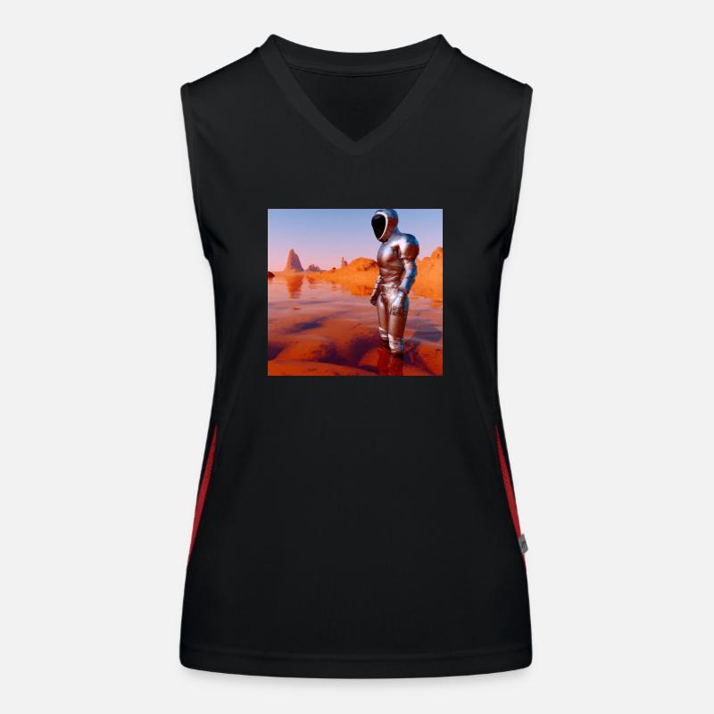 Diver on Mars Women's Functional Contrast Tank Top