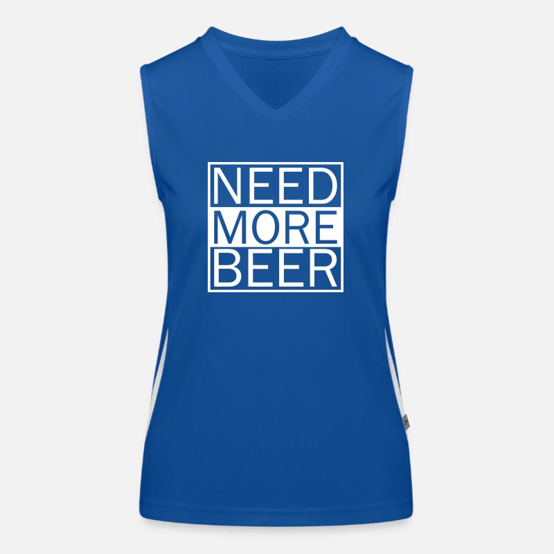 Lustiger Bier Spruch Geschenkidee Party Funktionelles Kontrast-Tank Top für Frauen