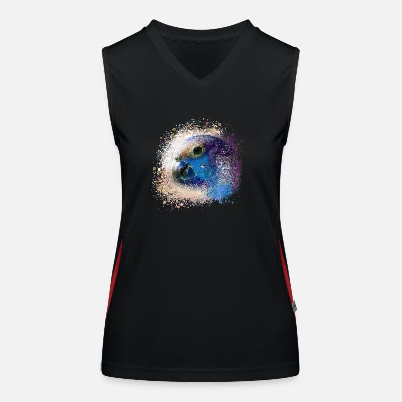 Papagei, ara, aquarell vogel, graffiti,bunt Funktionelles Kontrast-Tank Top für Frauen