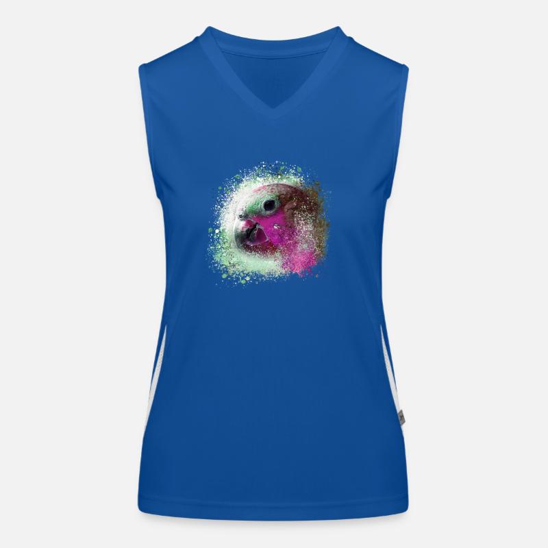 Papagei, ara, aquarell vogel, graffiti,bunt Funktionelles Kontrast-Tank Top für Frauen