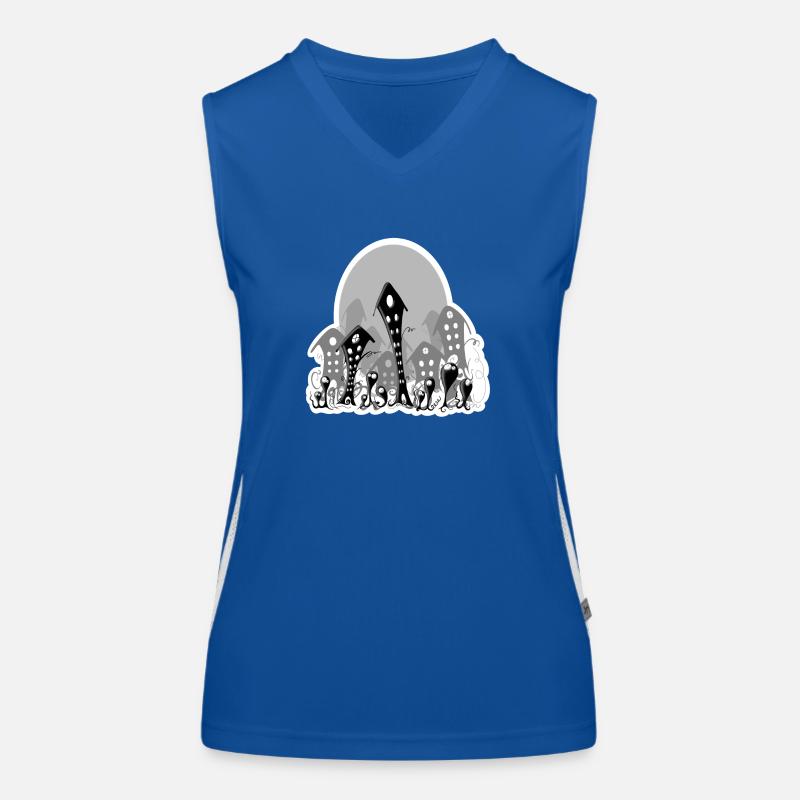 Graue Welt Funktionelles Kontrast-Tank Top für Frauen