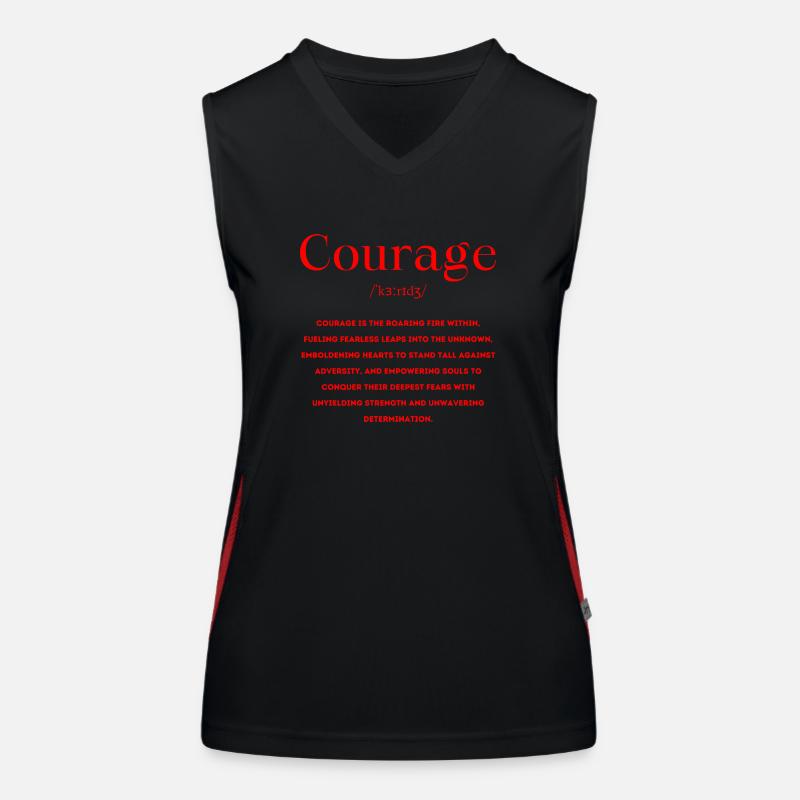 Courage Courage Definition Women's Functional Contrast Tank Top