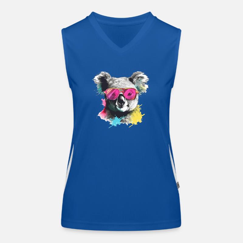 Foo der Koala Funktionelles Kontrast-Tank Top für Frauen