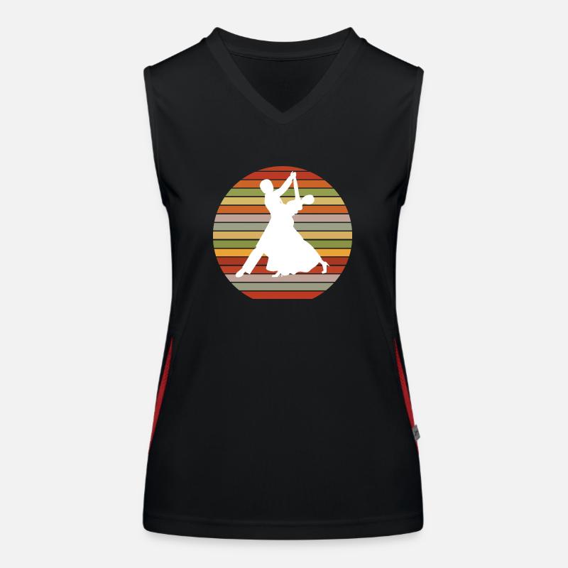 Dancing Dance Music Women's Functional Contrast Tank Top