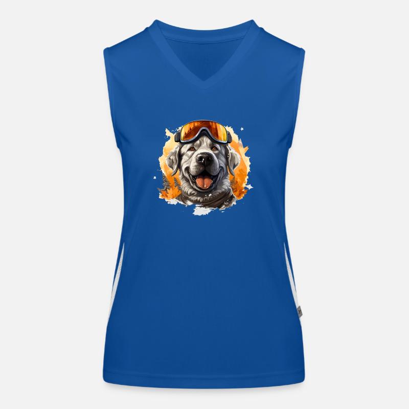 Kangal Ski Elegance: Vector Winter Warrior Tee Débardeur respirant contrasté Femme