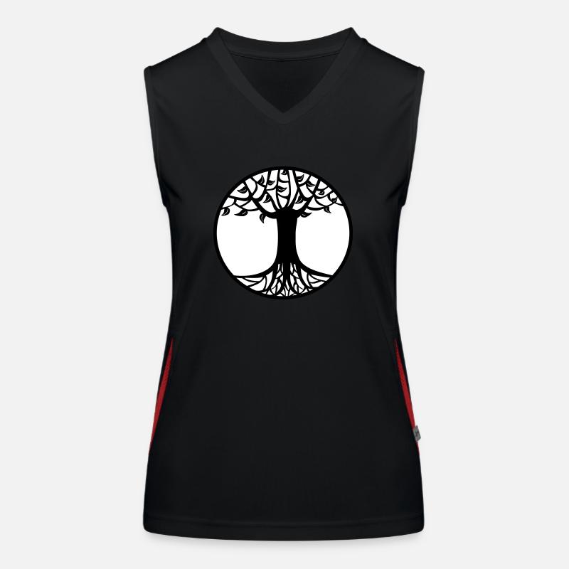 Baum des Lebens Funktionelles Kontrast-Tank Top für Frauen