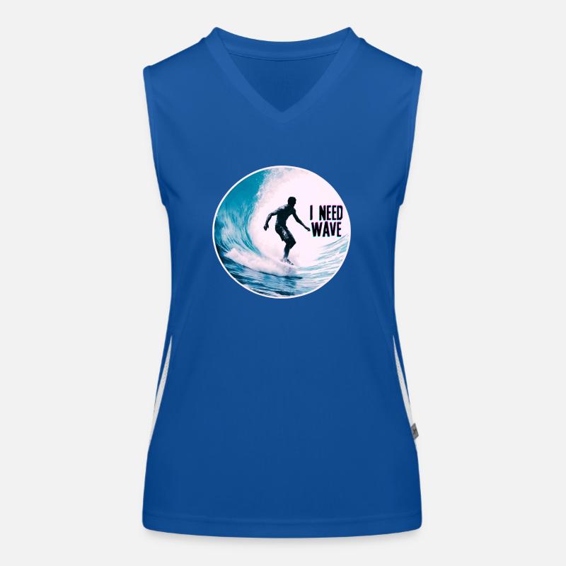 Surfer on the Wave Need Wave Women's Functional Contrast Tank Top