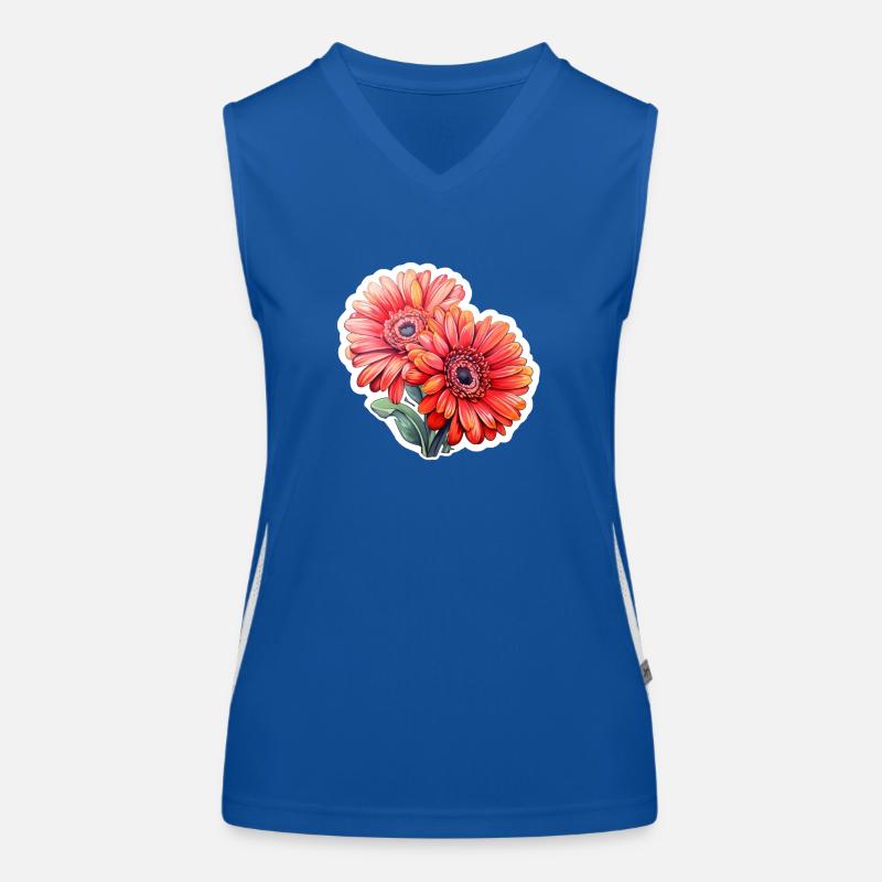 Gerbera Daisies 2 Blüten Funktionelles Kontrast-Tank Top für Frauen