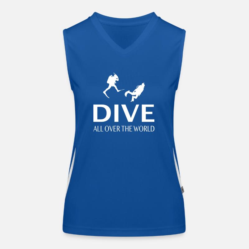 Taucher Spruch Geschenk Funktionelles Kontrast-Tank Top für Frauen