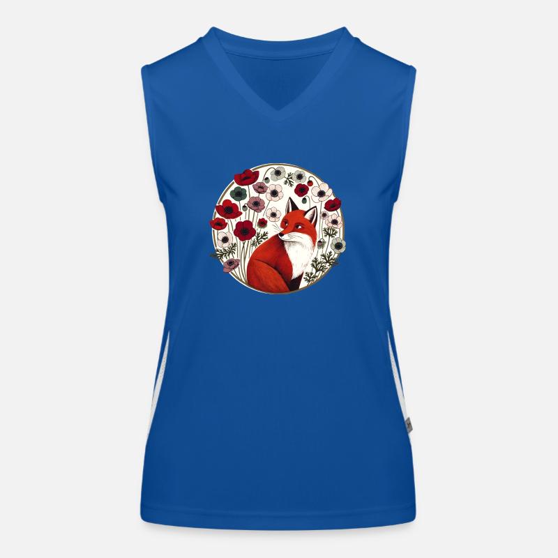 Retro Rotfuchs Funktionelles Kontrast-Tank Top für Frauen