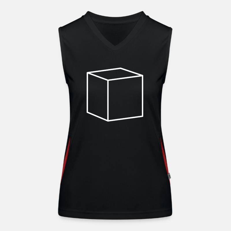 Cube blanc Débardeur respirant contrasté Femme