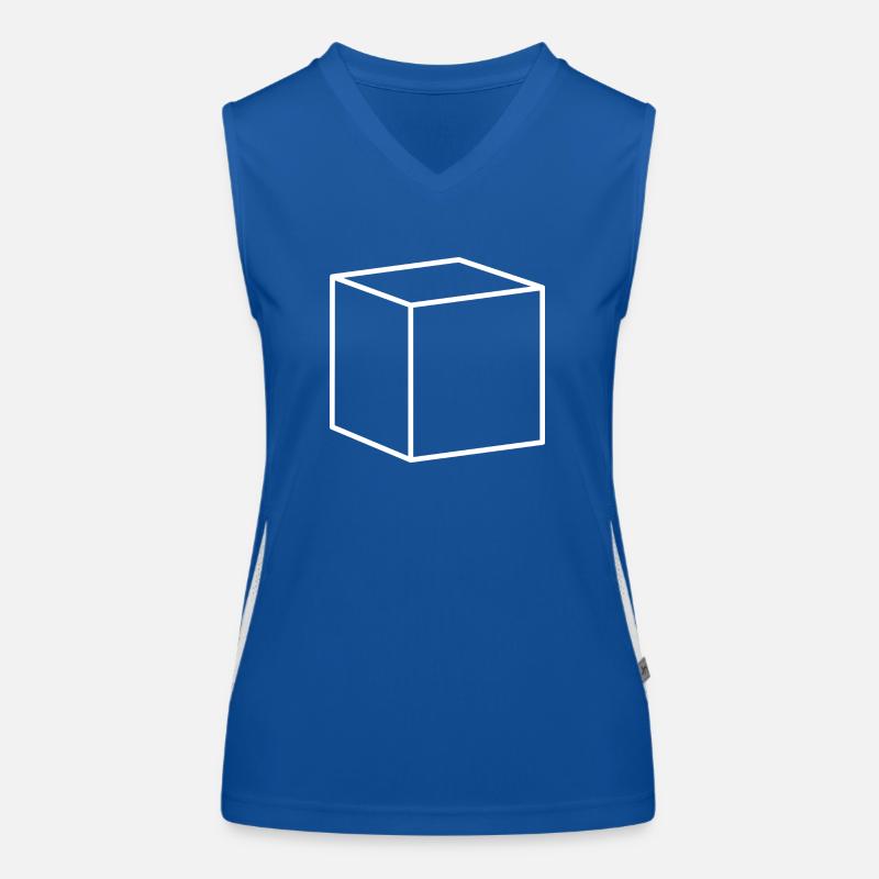 Cube blanc Débardeur respirant contrasté Femme
