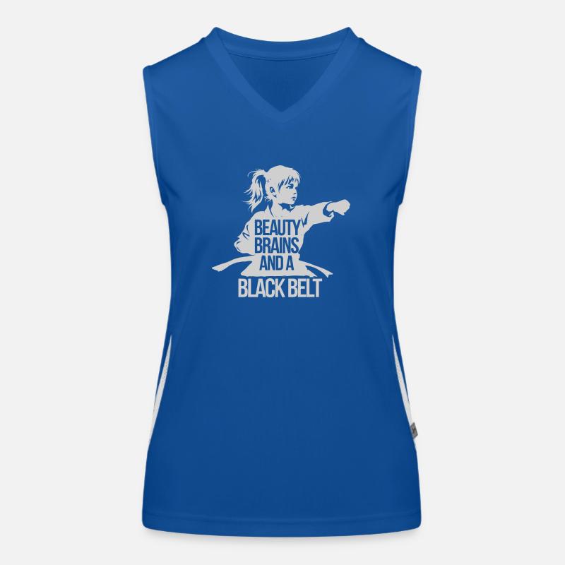 Schwarzgurt und Selbstbewusstsein Funktionelles Kontrast-Tank Top für Frauen