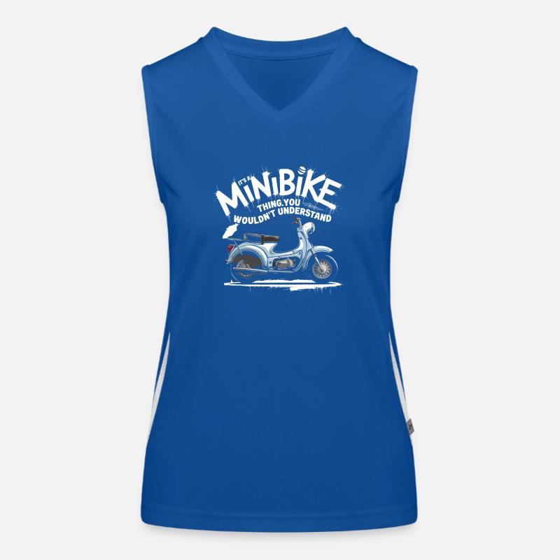 Cool and fun minibike design Women's Functional Contrast Tank Top