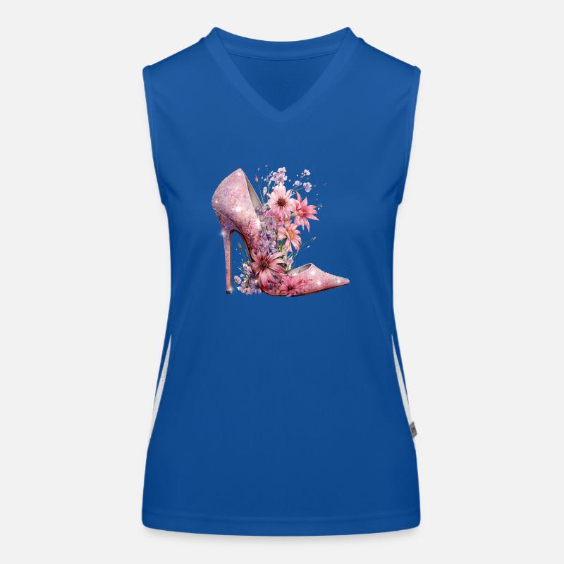 High Heel Lover Glitter Shoes Women's Gift Women's Functional Contrast Tank Top