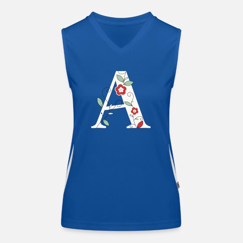 Letter A Monogram Retro Women's Functional Contrast Tank Top