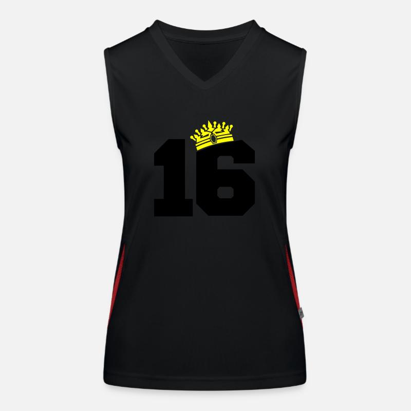 16 king Funktionelles Kontrast-Tank Top für Frauen