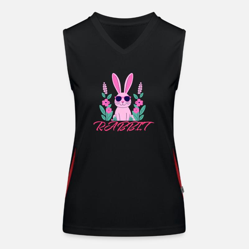 Rabbit Funktionelles Kontrast-Tank Top für Frauen