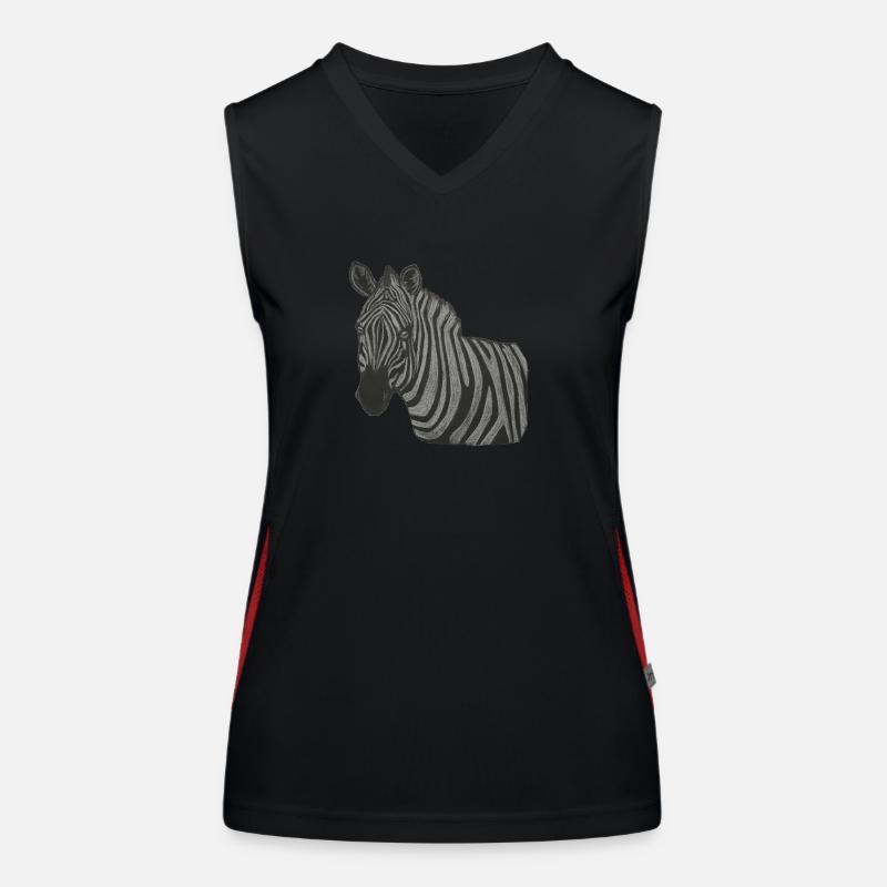 Zebra Funktionelles Kontrast-Tank Top für Frauen