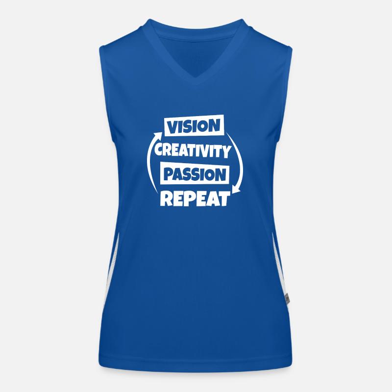 Vision Creativity Passion Funktionelles Kontrast-Tank Top für Frauen