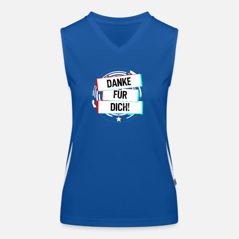 Danke Für Dich! - Danke, dass Du da bist. Funktionelles Kontrast-Tank Top für Frauen