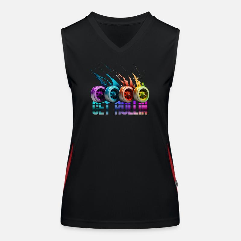 Get rollin Women's Functional Contrast Tank Top