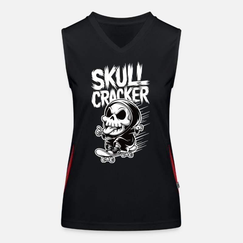 Skull Cracker Planche à roulettes Débardeur respirant contrasté Femme