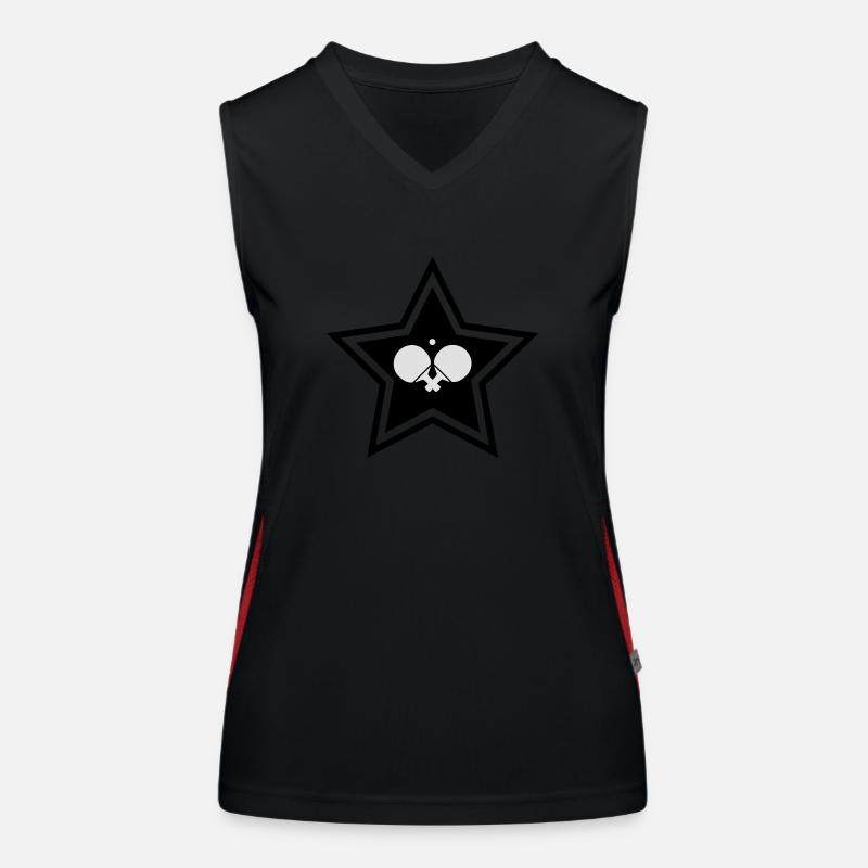 Ping Pong Logo Funktionelles Kontrast-Tank Top für Frauen