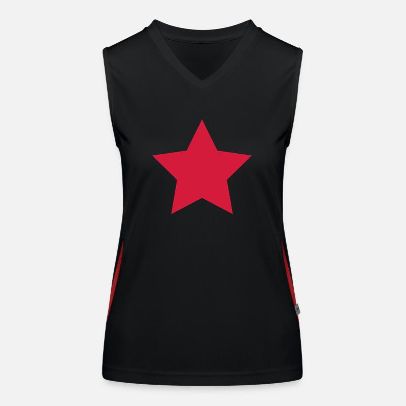 Redstar, Roter Stern Funktionelles Kontrast-Tank Top für Frauen