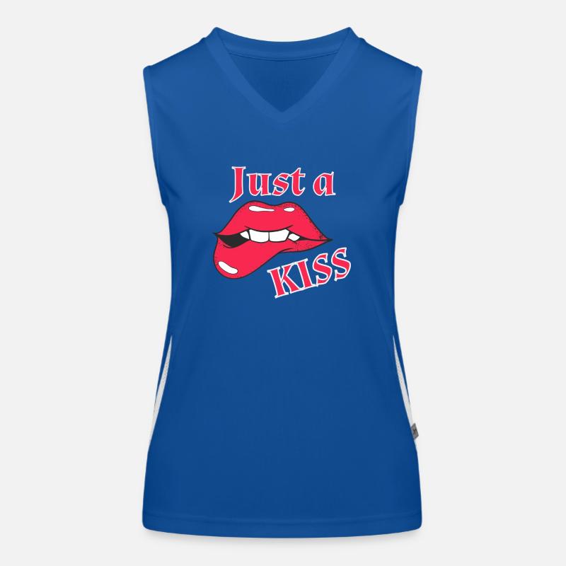 Nur ein Kuss Funktionelles Kontrast-Tank Top für Frauen