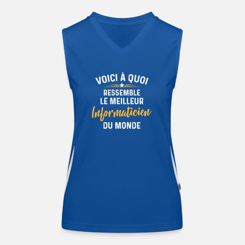 So sieht der beste Informatiker aus Funktionelles Kontrast-Tank Top für Frauen