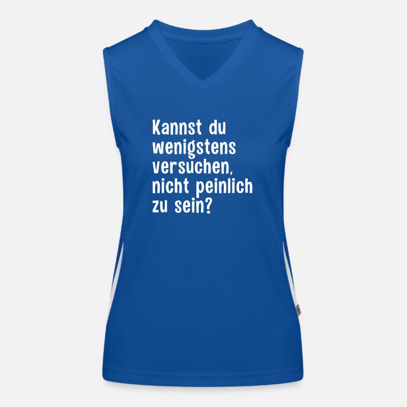 Peinlich Spruch Sarkasmus Ironie Peinliche Leute Funktionelles Kontrast-Tank Top für Frauen
