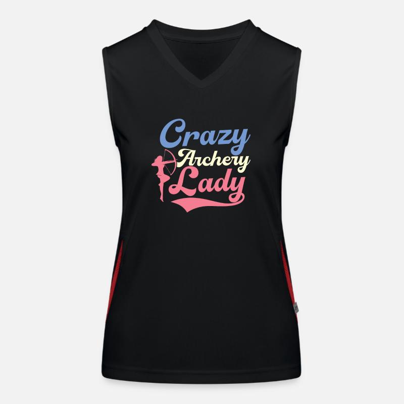 Crazy Archery Lady Archer Cible Arc et flèches Débardeur respirant contrasté Femme