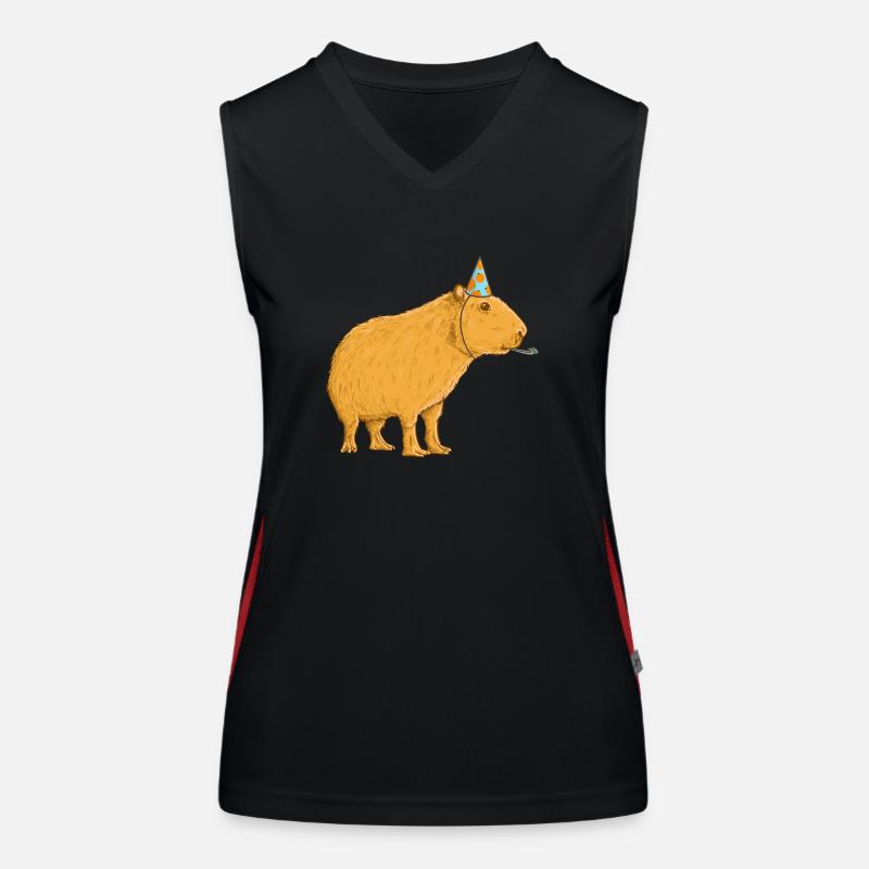 Anniversaire de Capybara Débardeur respirant contrasté Femme