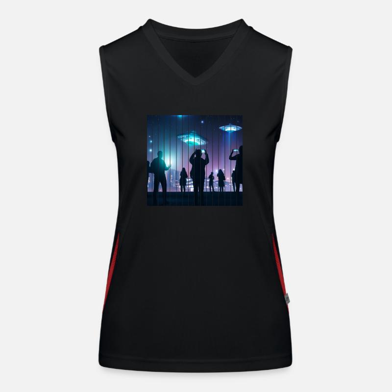 UFO sighting Women's Functional Contrast Tank Top