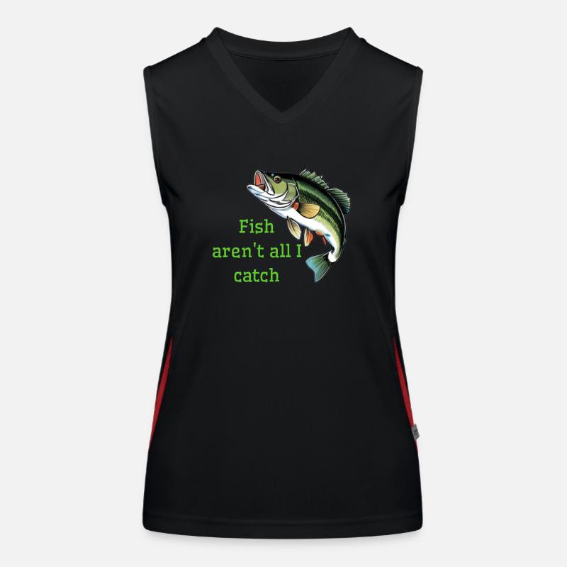 Fish aren't all I catch Women's Functional Contrast Tank Top
