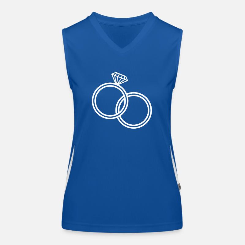 wedding rings Women's Functional Contrast Tank Top
