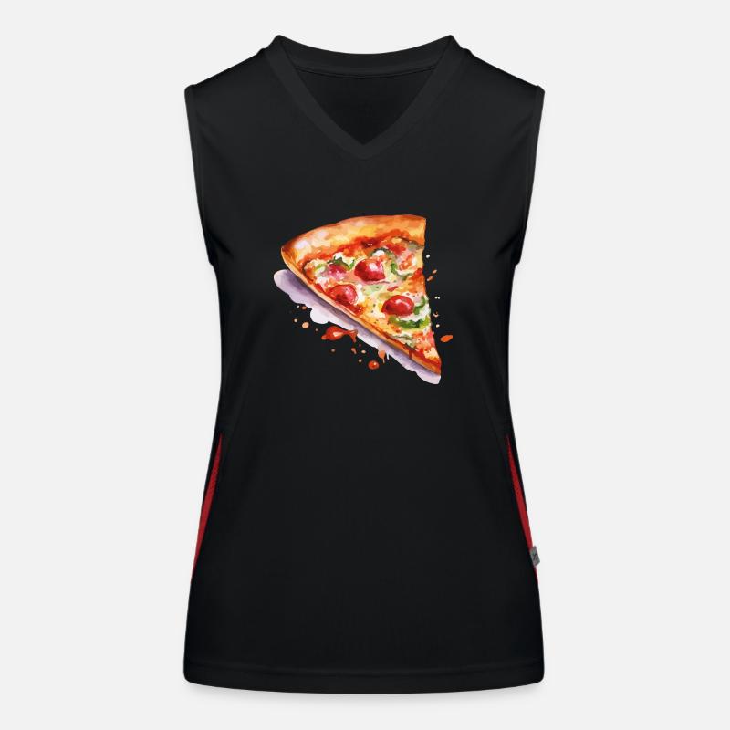pizza Women's Functional Contrast Tank Top