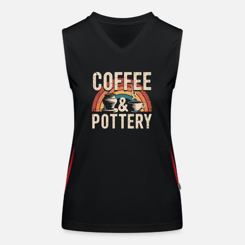 Pottery Coffee & Pottery Women's Functional Contrast Tank Top