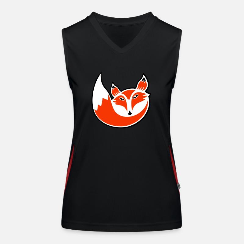 Fuchs Rotfuchs Wildes Wald Tier Cool Logo Symbol Funktionelles Kontrast-Tank Top für Frauen