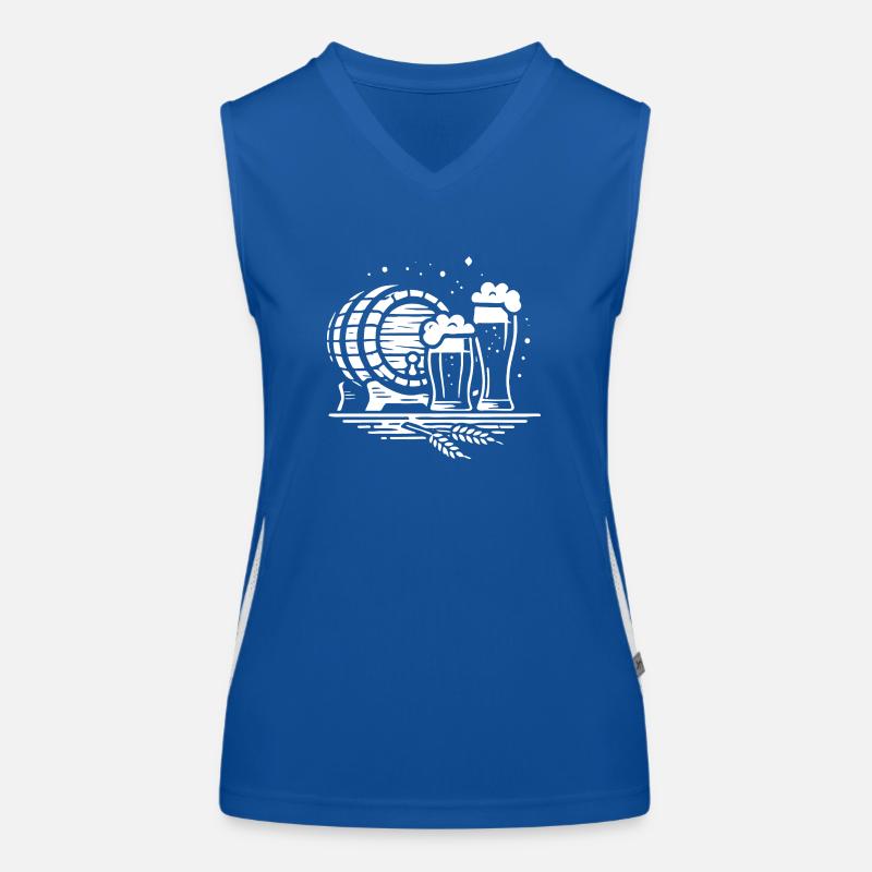 Classic Beer Design – Keg & Glasses Women's Functional Contrast Tank Top