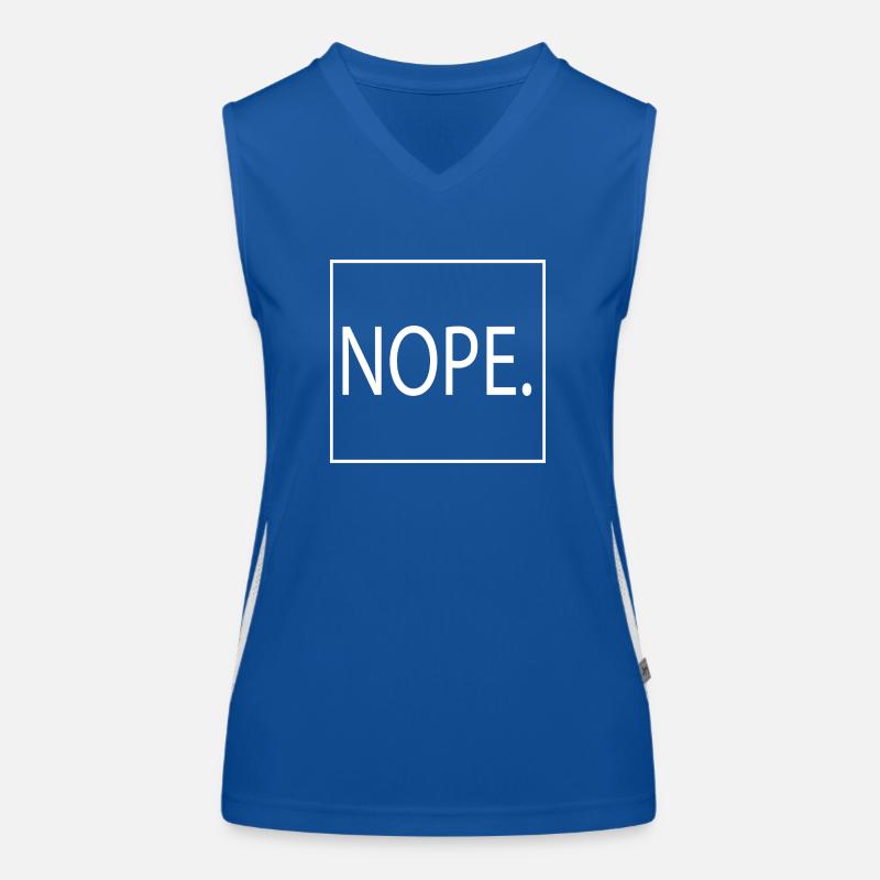 Schlichter "NOPE." Pullover Funktionelles Kontrast-Tank Top für Frauen