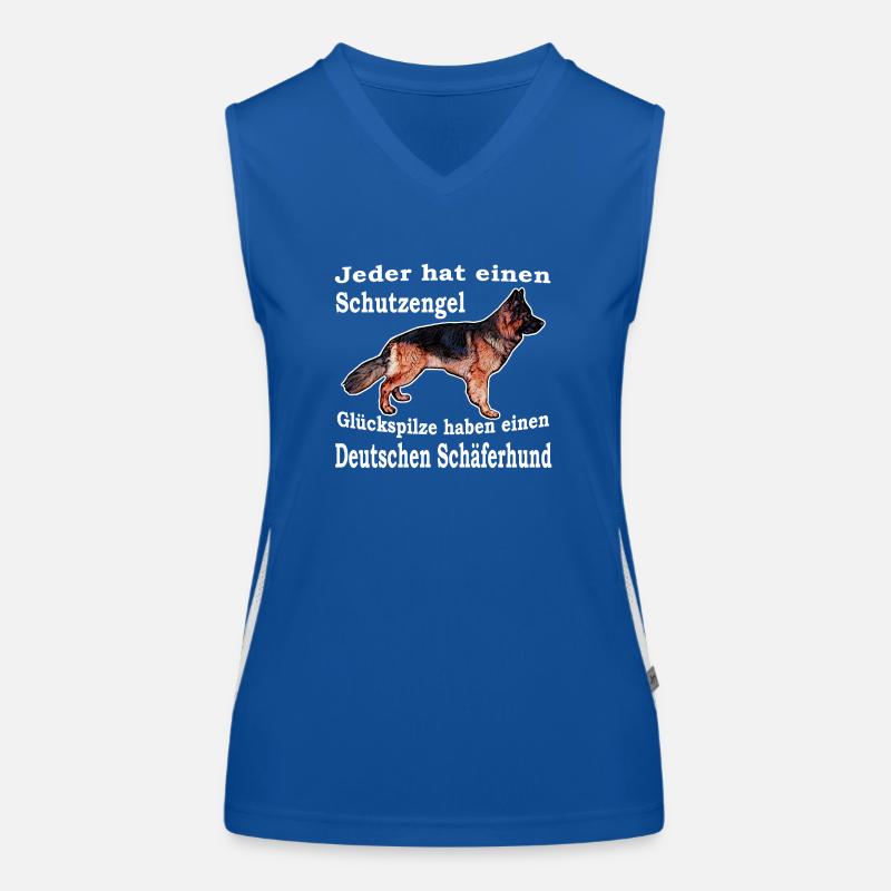 Schutzengel Schäferhund W Funktionelles Kontrast-Tank Top für Frauen