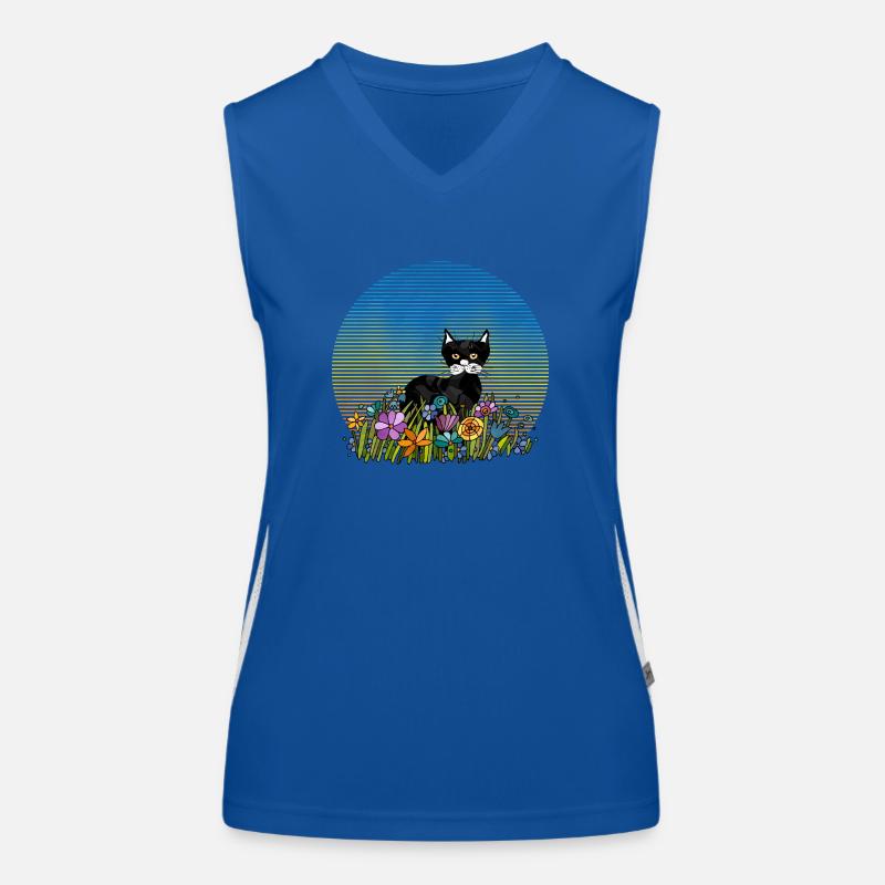 Katze Funktionelles Kontrast-Tank Top für Frauen