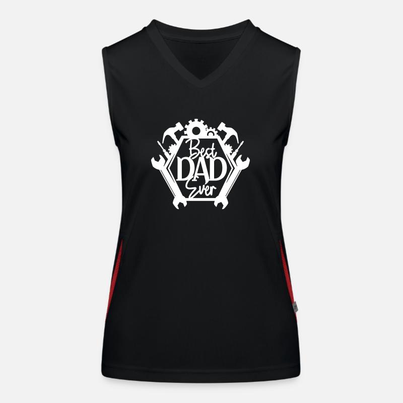 BEST DAD VATI BESTER PAPA VATER PAPI LIEBER MOTIV Funktionelles Kontrast-Tank Top für Frauen