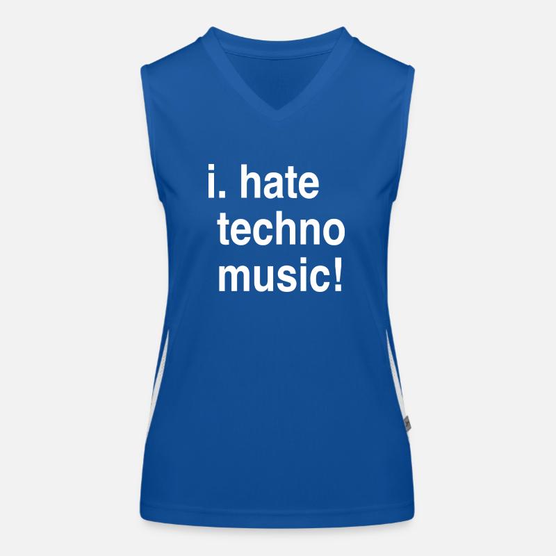 I hate Techno! Funktionelles Kontrast-Tank Top für Frauen