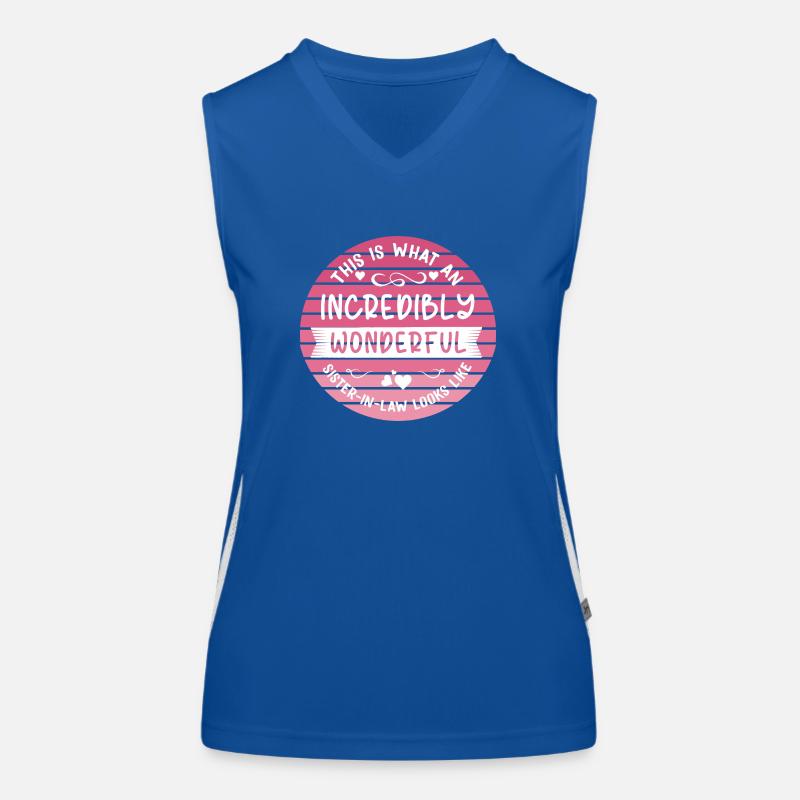 Lustiges Schwägerin Geschenk Spruch Funktionelles Kontrast-Tank Top für Frauen