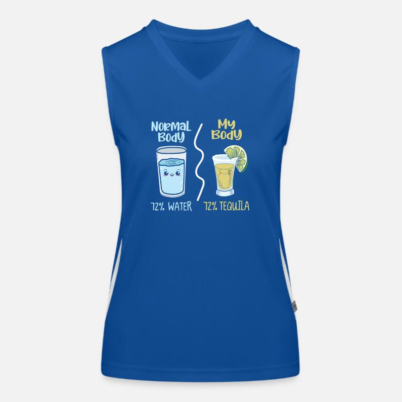 Geschenkidee Tequila Party wasser body normal Funktionelles Kontrast-Tank Top für Frauen