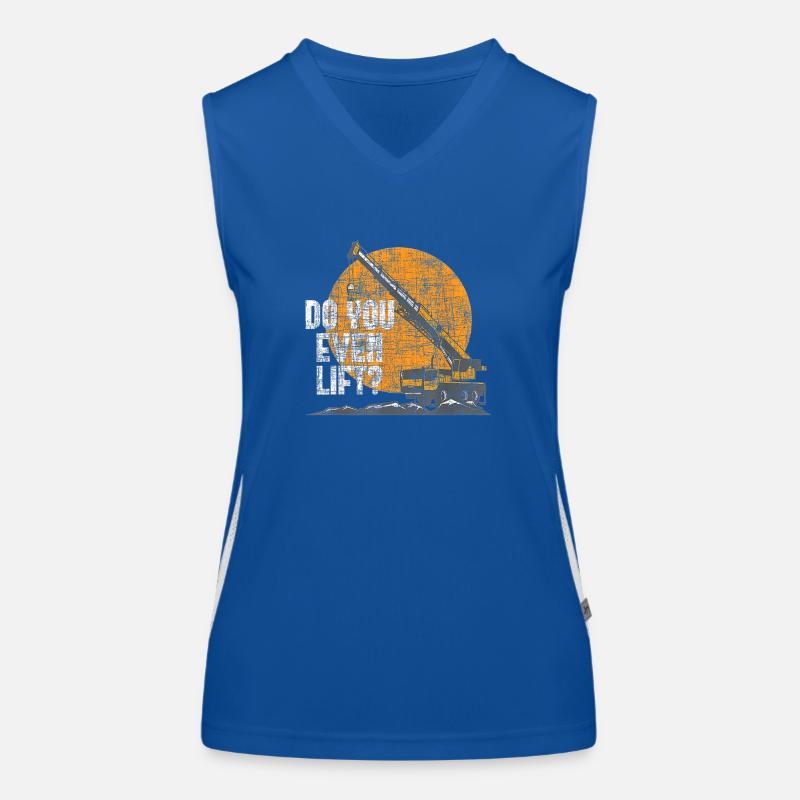 Do You Even Lift Crane Operator Heavy Equipment Women's Functional Contrast Tank Top