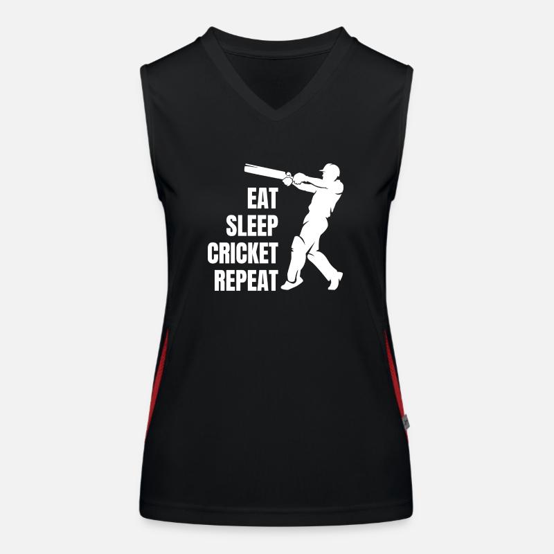 Équipe de cricket équipe de cricket Équipe de cricket Débardeur respirant contrasté Femme